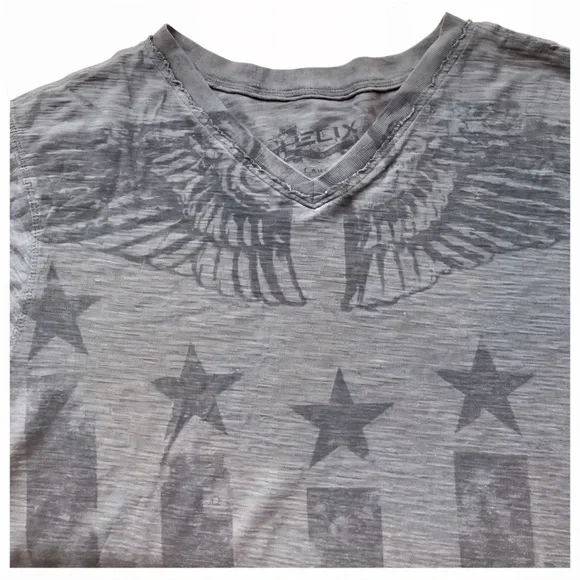 Graphic Tee Angel Wings Helix Graphic Tee | Men’s Large Alt Rocker Style Y2K - Picture 3 of 7